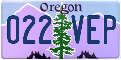 OR license plate 022VEP