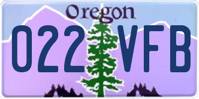 OR license plate 022VFB