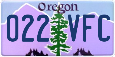 OR license plate 022VFC