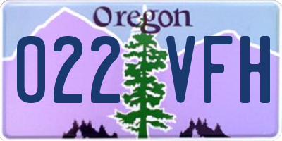 OR license plate 022VFH
