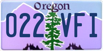 OR license plate 022VFI