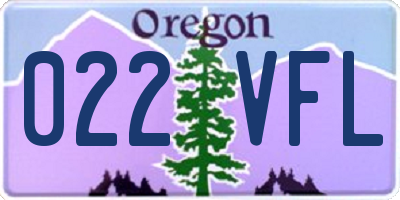 OR license plate 022VFL