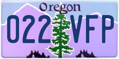 OR license plate 022VFP