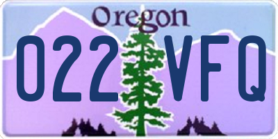 OR license plate 022VFQ