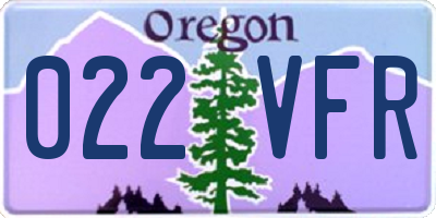 OR license plate 022VFR