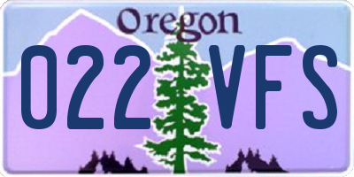OR license plate 022VFS