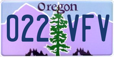 OR license plate 022VFV