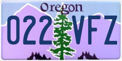 OR license plate 022VFZ