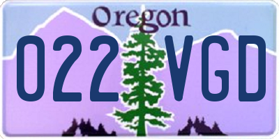 OR license plate 022VGD