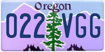OR license plate 022VGG