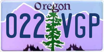 OR license plate 022VGP