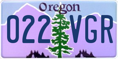 OR license plate 022VGR