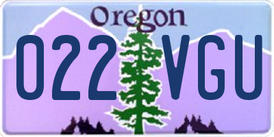OR license plate 022VGU