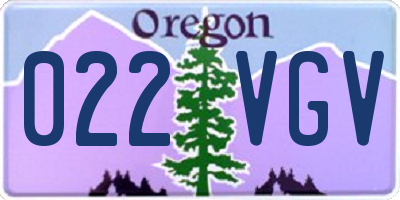 OR license plate 022VGV