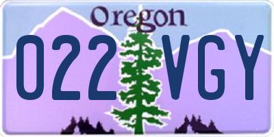 OR license plate 022VGY