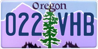OR license plate 022VHB