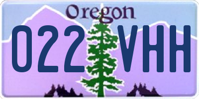 OR license plate 022VHH