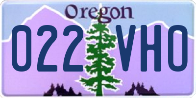 OR license plate 022VHO