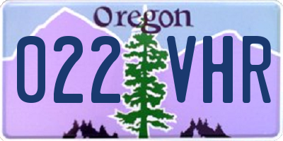 OR license plate 022VHR