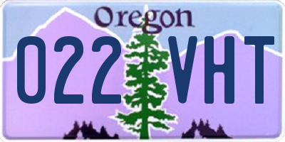 OR license plate 022VHT