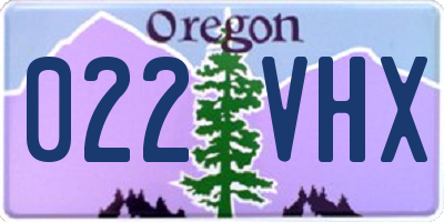 OR license plate 022VHX