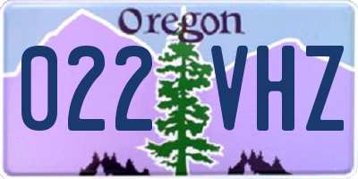 OR license plate 022VHZ