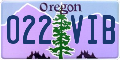 OR license plate 022VIB