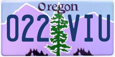 OR license plate 022VIU