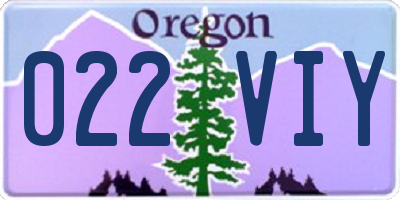 OR license plate 022VIY