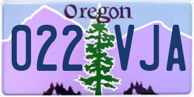 OR license plate 022VJA