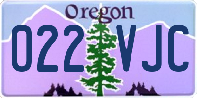 OR license plate 022VJC