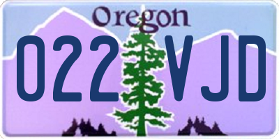 OR license plate 022VJD