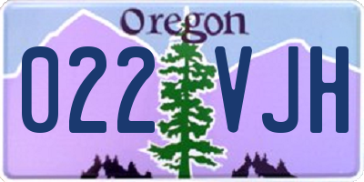 OR license plate 022VJH