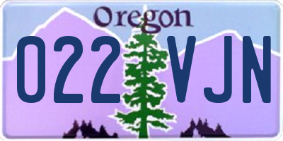 OR license plate 022VJN