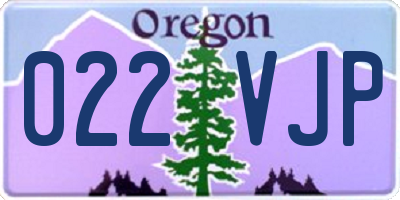 OR license plate 022VJP
