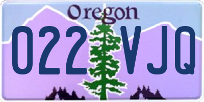 OR license plate 022VJQ