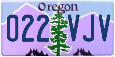 OR license plate 022VJV