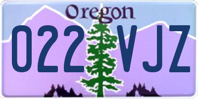 OR license plate 022VJZ
