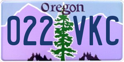 OR license plate 022VKC