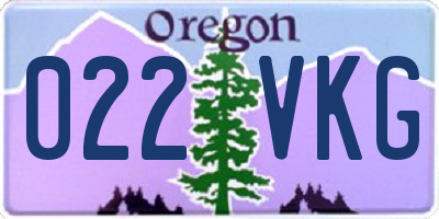 OR license plate 022VKG