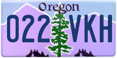 OR license plate 022VKH