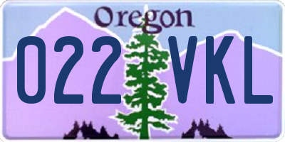 OR license plate 022VKL