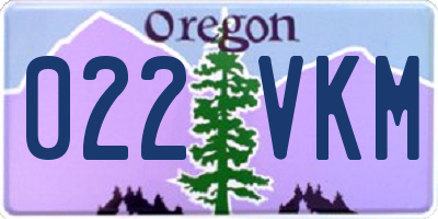 OR license plate 022VKM