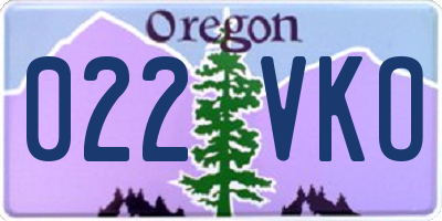 OR license plate 022VKO