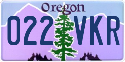 OR license plate 022VKR