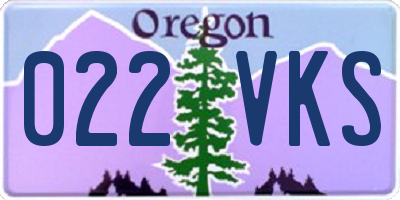 OR license plate 022VKS