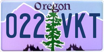 OR license plate 022VKT