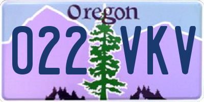OR license plate 022VKV