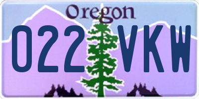 OR license plate 022VKW