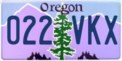 OR license plate 022VKX